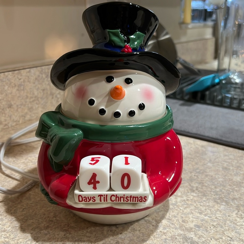 Snowman countdown Scentsy warmer